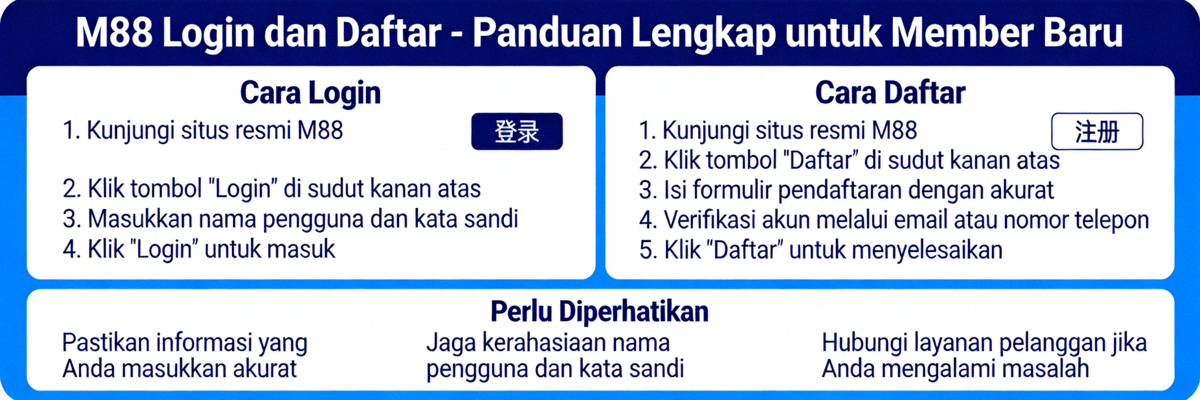 M88 Login dan Daftar - Panduan Lengkap untuk Member Baru